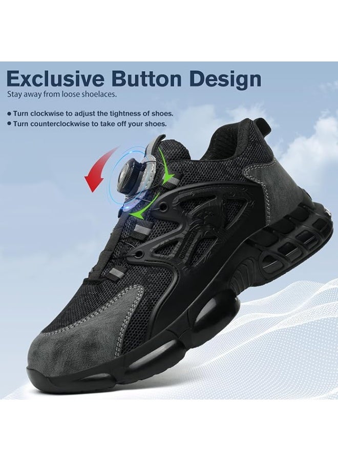 Sky View Steel Toe Shoes for Men Women Lightweight Comfortable Work Sneakers Composite Toe Shoes Safety Tennis Sneakers for Long Shifts, Puncture Proof, Industrial wear - Image 5